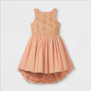 Mia & Mimi Girls’ Rosette Tulle Dress Pink Medium